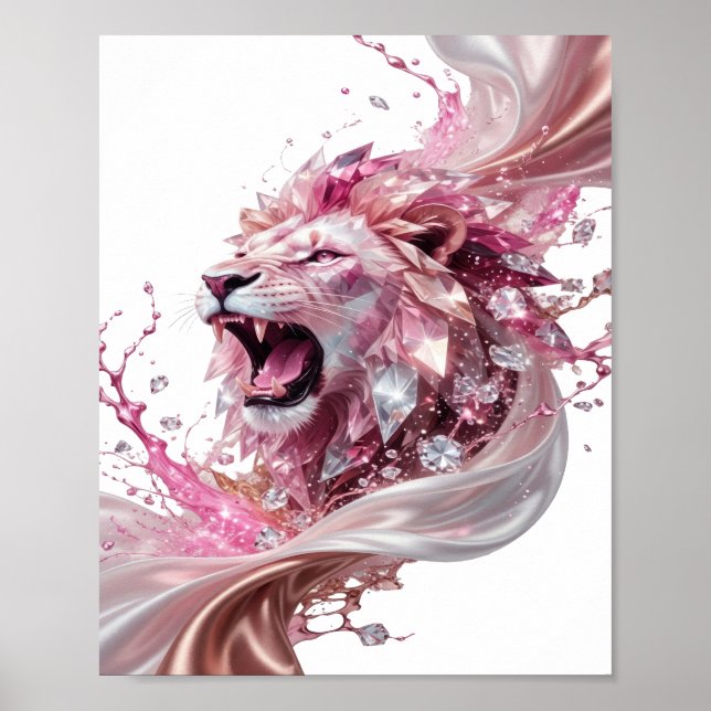 Snittig silver LÖNKONUNG Djärv design Poster (Framsidan)