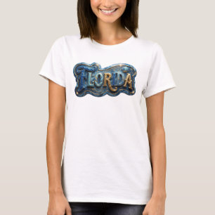Snittyg Guld FLORIDA Slogan T-shirt