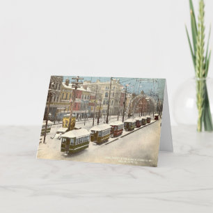 Snö 1885 för New Orleans kanalSt Helgkort
