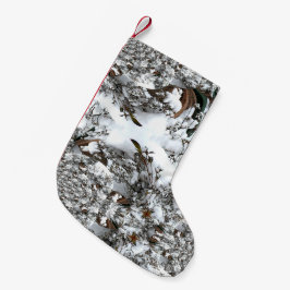 Snö Abstrakt Liten Julstrumpa