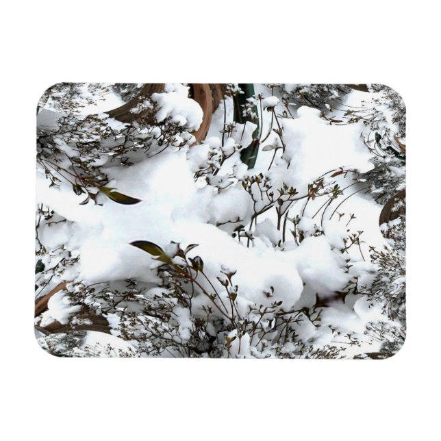 Snö Abstrakt Magnet (Horisontell)