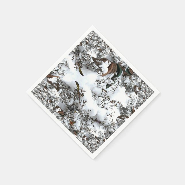 Snö Abstrakt Pappersservett (Hörn)