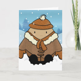 Snö äggkort helgkort