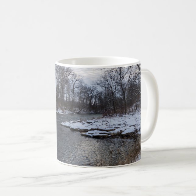 Snö Along James River Coffee Mugg (Framsida höger)