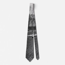 Snö Along James River Grayscale Neck Tie Slips