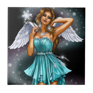 Snö Angel Fairy Kakelplatta
