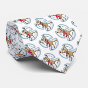 Snö Angel Hund Cute jul-Helgdag Funny Slips