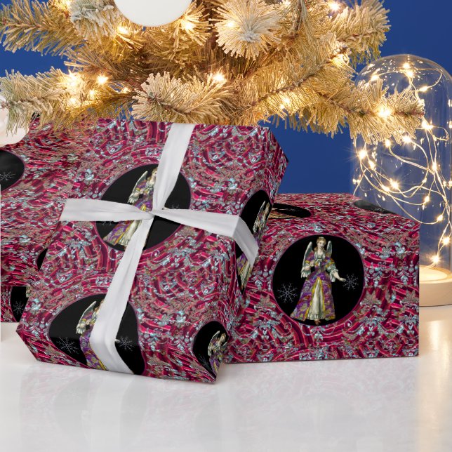 Snö Angel Marchelle Jul Wrapping Papper Presentpapper (Helgdagar)