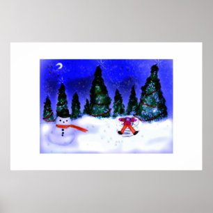 Snö Angel-utskrift Poster