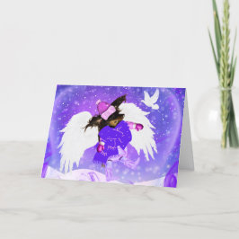 Snö Angel Weenie-Hund-hälsningskort Kort