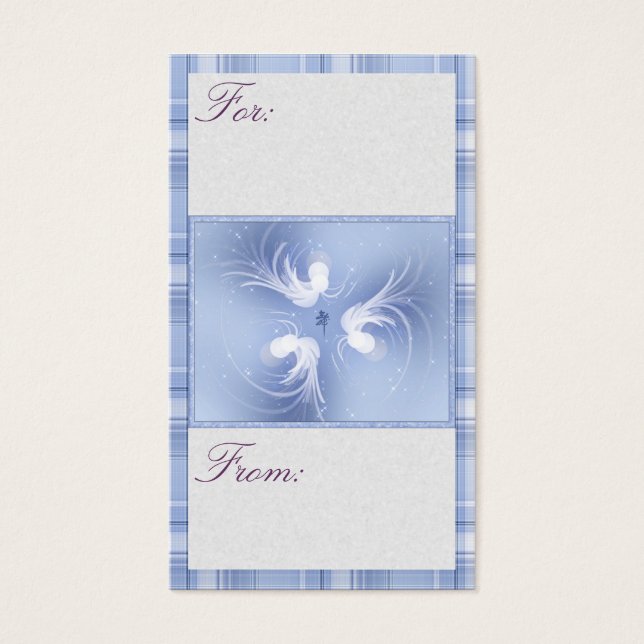 Snö Änglar Abstrakt Art Visitkort (Framsidan)