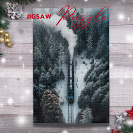 Snö-ånglok på ett vinduktpussel pussel