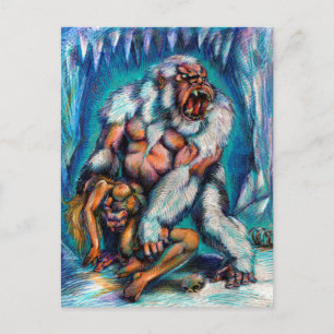 Snö Ape & Captive Vykort