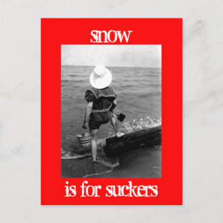 Snö är för ett följkort vykort