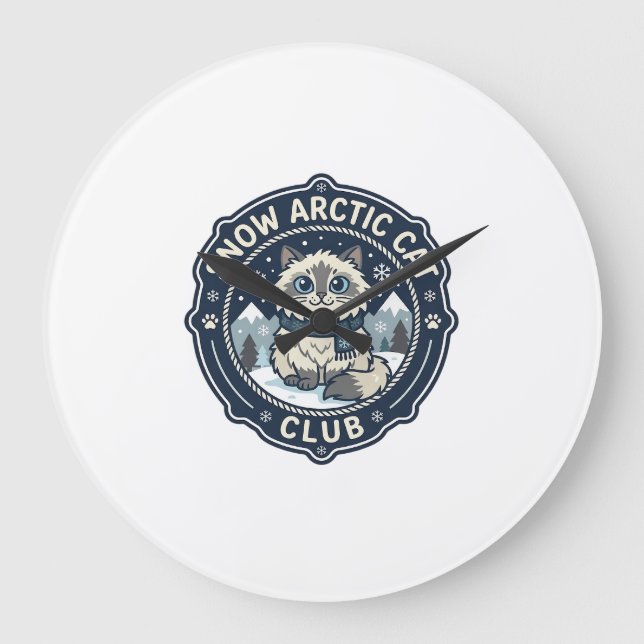 Snö Arctic Cat POD Vector Art - Snö Arctic Cat C Stor Klocka (Framsida)