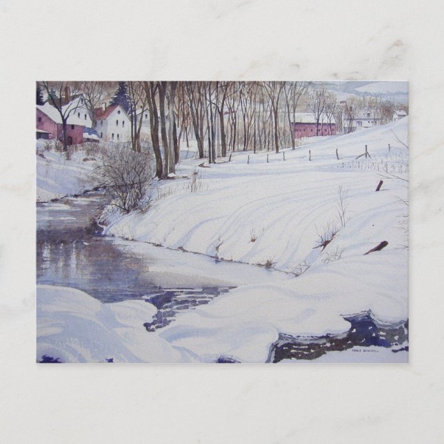 Snö-bankmålning - vykort (Framsida)