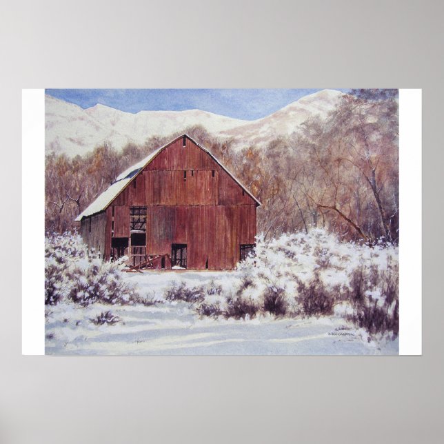 Snö Barn i bergen- poster (Framsidan)