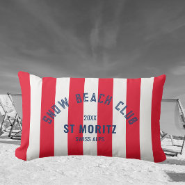 Snö Beach Klubb Red Cabana Rand Winter Lumbarkudde