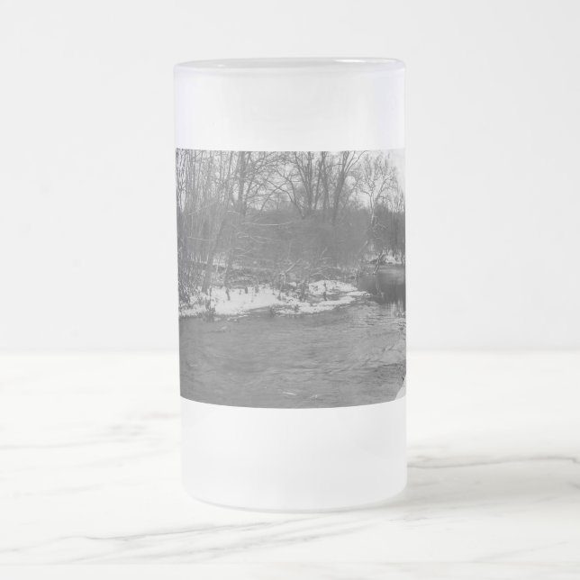 Snö Beauty James River Grayscale Frosted Glass BE Frostat Ölglas (Center)