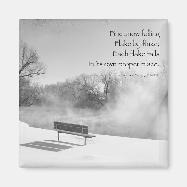 Snö Bench in Silence Magnet (Framsidan)