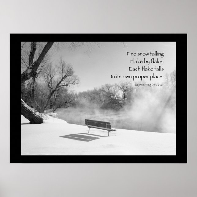 Snö Bench in Silence Poster (Framsidan)