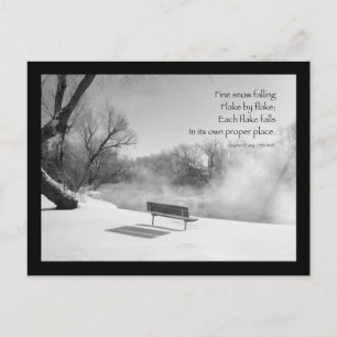 Snö Bench in Silence Vykort