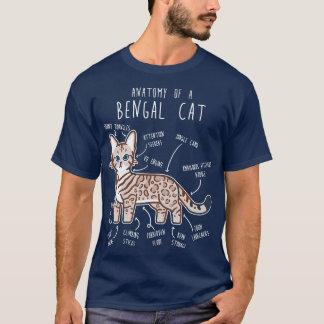 Snö Bengal Cat Seal Lynx Anatomy T Shirt