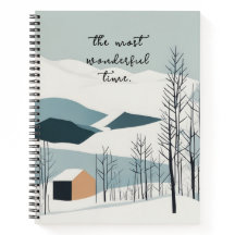 Snö bergens Abstrakt Art Bärbar dator Journal