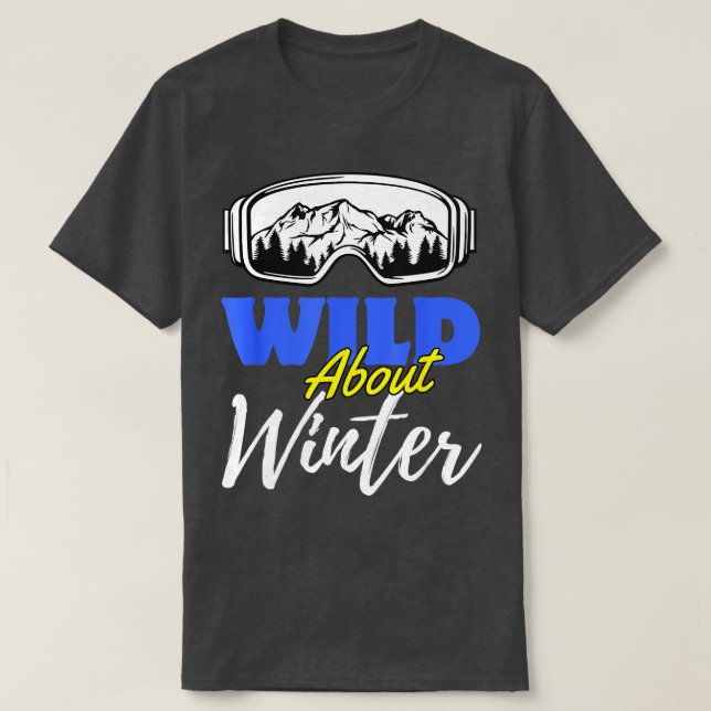Snö-berget av Ski Goggles om vintersportar T Shirt (Design framsida)
