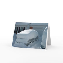 "Snö bil" ovanpå bilen. Snöstorm 2010