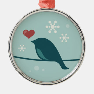 Snö Bird Julgransprydnad Metall