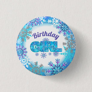 Snö Birthday, fryst Shirt Knapp