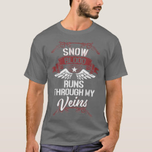 Snö Blood Springa genom min familj med efternamn T Shirt