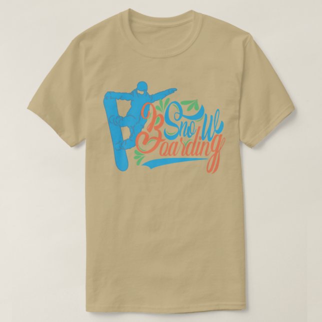 Snö Boarding Skiing Snö-tillbehör Art T Shirt (Design framsida)