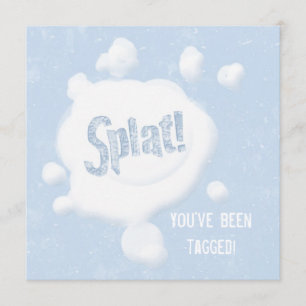 Snö Boll Splat! Gruppinbjudan Inbjudningar