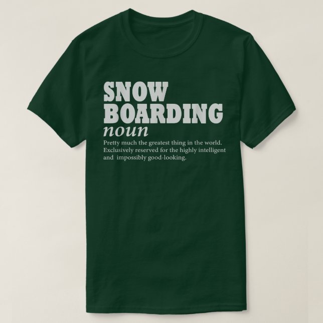 Snö-bordningsdefinition, snattbräde, udda Snö Boa T Shirt (Design framsida)