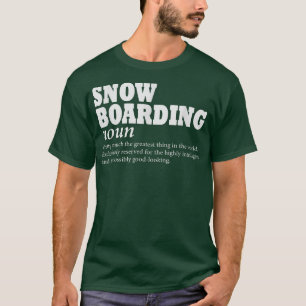 Snö-bordningsdefinition, snattbräde, udda Snö Boa T Shirt