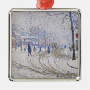Snö Boulevard de Clichy, Paris, 1886 Julgransprydnad Metall