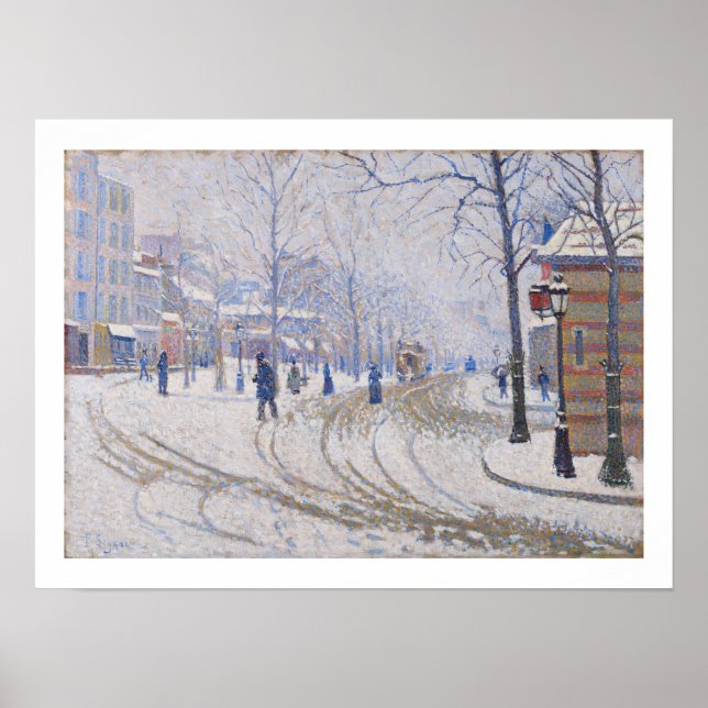 Snö, Boulevard de Clichy, Paris, 1886 Poster (Framsidan)