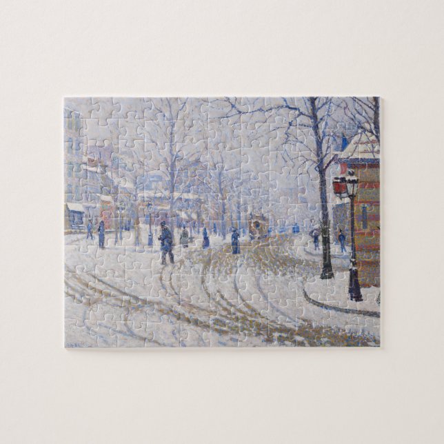 Snö Boulevard de Clichy, Paris, 1886 Pussel (Horisontell)