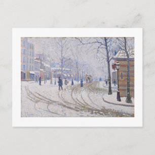 Snö, Boulevard de Clichy, Paris, 1886 Vykort