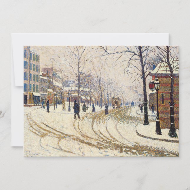 Snö, Boulevard de Clichy, Paris av Paul Signac (Framsida)