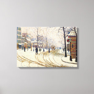 Snö Boulevard de Clichy, Paris av Paul Signac Canvastryck
