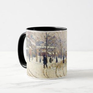 Snö, Boulevard de Clichy, Paris av Paul Signac Mugg
