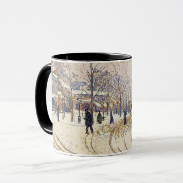 Snö, Boulevard de Clichy, Paris av Paul Signac Mugg (Framsida vänster)