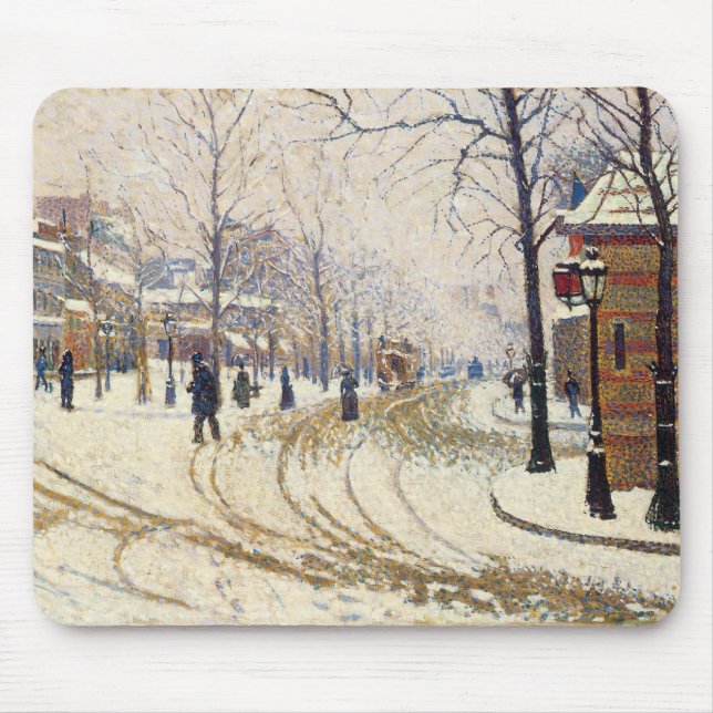 Snö, Boulevard de Clichy, Paris av Paul Signac Musmatta (Framsidan)