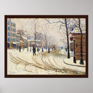 Snö, Boulevard de Clichy, Paris av Paul Signac Poster