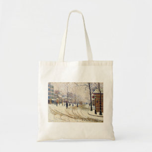 Snö, Boulevard de Clichy, Paris av Paul Signac Tygkasse