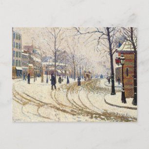 Snö, Boulevard de Clichy, Paris av Paul Signac Vykort