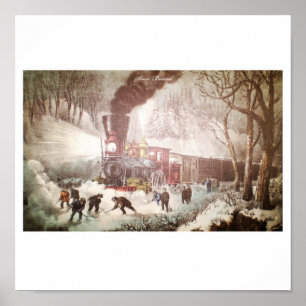 Snö Bound Tåg Poster
